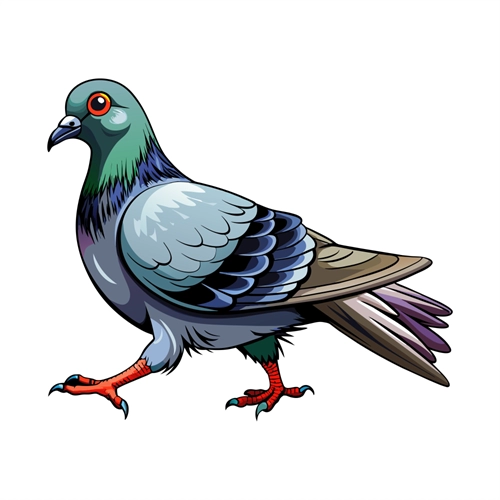 Jungle Safari Graceful Pigeon Transparent Sticker